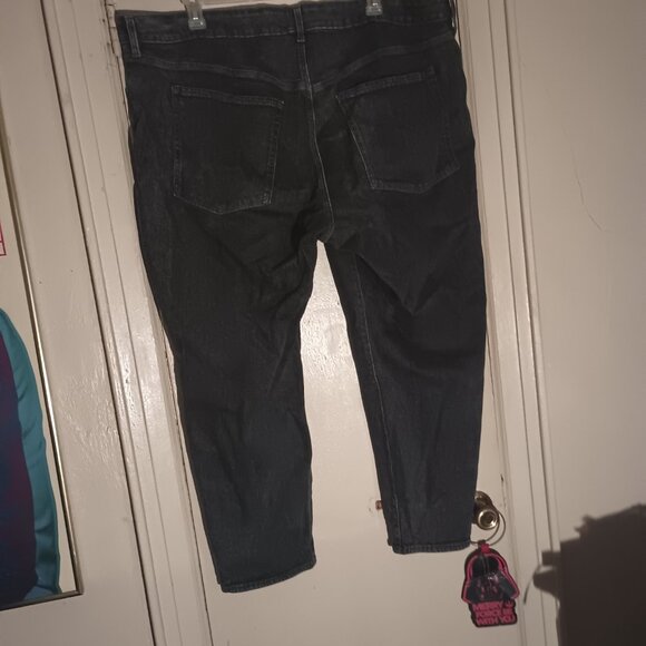 Old Navy High Rise O.G Straight Secret Slim Pockets Jeans Black Size 24 - Picture 6 of 8